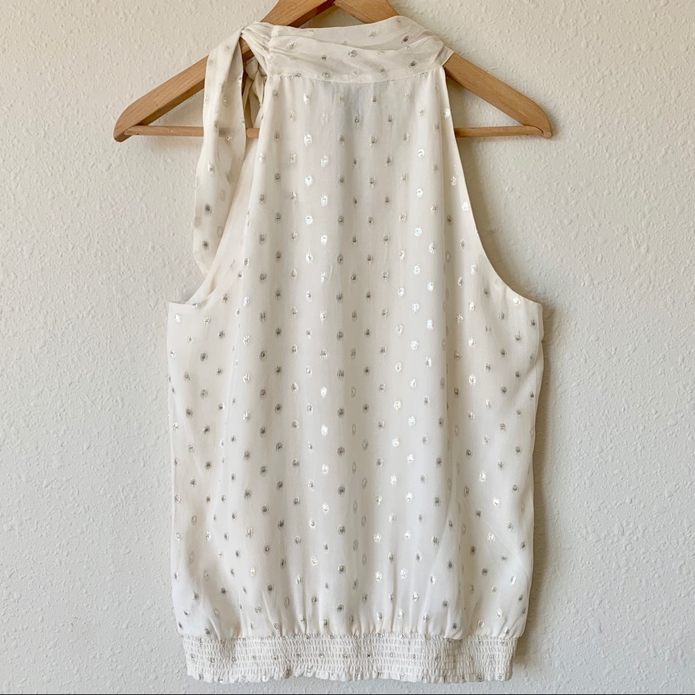 WHBM Silver Polka Dot Halter Top - Picture 5 of 7